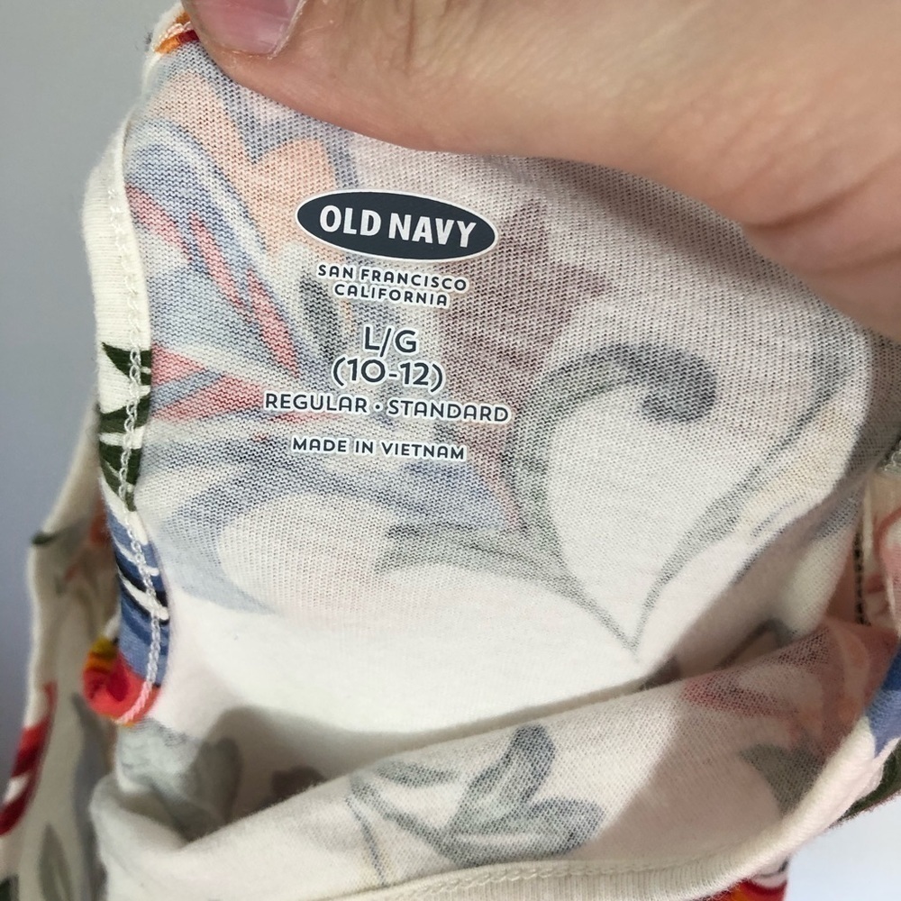 Old Navy Boho Floral Fit & Flare Shirt Dress Large Kids Girls - Picture 6 of 7